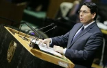 L'ambassadeur israélien à l'ONU Danny Danon, s'adresse à l'Assemblée générale de l'ONU, le 21 décembre 2017