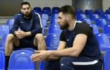 Nikola et Luka Karabatic, le 14 avril 2016 avant une séance d'entraînement