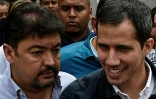 Juan Guaido (d) et son chef de cabinet Roberto Marrero, le 8 mars 2019 à Caracas