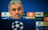 L'entraîneur du PSG Luis Enrique lors d'un point presse mardi à Poissy avant le barrage retour de Ligue des champions contre Monaco