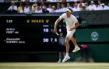 Le N.3 mondial, l'Allemand Alexander Zverev, en demi-finale de Wimbledon contre le Britannique Arthur Féry, le 10 juin 2026 à Londres