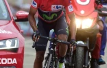 Nairo Quintana à l'arrivée de la 15e étape du Tour d'Espagne 2016