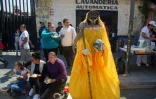 Une représentation de la "Santa Muerte" dans une rue du quartier de Tepito, le 1er octobre 2020 à Mexico