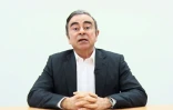 Capture d'écran diffusée le 9 avril 2019 de Carlos Ghosn s'exprimant dans une vidéo enregistrée depuis Tokyo pour clamer son innocence 