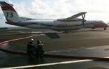 L'avion bombardier Dash 8 à la base aérienne 181 (Photo: Mounice Najafaly)