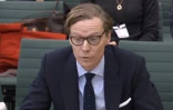 Alexander Nix, patron de la société Cambridge Analytica, lors d'une audience devant le parlement britannique le 27 février 2018 