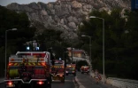 Des camions de pompiers se dirigent vers les calanques, dans le sud de Marseille, le 5 septembre 2016