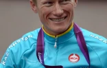 Le Kazakh Alexandre Vinokourov, champion olympique sur route, à Londres, le 28 juillet 2012