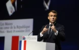 Le président Emmanuel Macron au congrès de l'Association des maires de France, à Paris, le 19 novembre 2019
