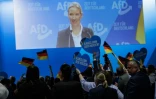 Alice Weidel, cheffe de file de l'Alternative pour l'Allemagne (AfD), à l'ouverture d'un congrès à Riesa, dans l'est du pays, le 11 janvier 2025