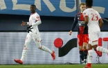 L'attaquant lillois Nicolas Pepe a offert une victoire précieuse à son équipe sur la pelouse de Caen, le 13 janvier 2018 