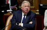 Le président du Sénat Gérard Larcher le 28 février 2024 à la chambre haute à Paris
