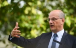 Le ministre de l'Education, Jean-Michel Blanquer lors d'une conférence de presse sur la rentrée scolaire, le 27 août 2019 à Paris