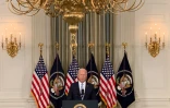Le président américain Joe Biden lors d'une allocution sur la campagne de vaccination contre le Covid-19, le 24 septembre 2021 à la Maison Blanche, à Washington