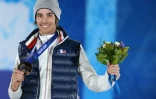Le Français Kevin Rolland, après sa La joie du Français Kevin Rolland, après sa médaille de bronze en halfpipe aux Jeux olympiques de Sotchi (Russie), le 19 février 2014