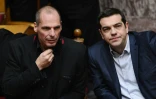 Alexis Tsipras et Yannis Varoufakis, ex ministre des Finances grec, le 18 février 2015 au Parlement grec à Athènes