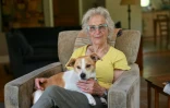Laura Kaplan, ancienne membre du réseau clandestin "Jane" et autrice du livre "The Story of Jane", le 4 juin 2025 à Woodstock, aux Etats-Unis