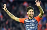 Le milieu de terrain de Montpellier Paul Lasne buteur lors de la victoire sur Marseille 3-0 en 12e journée de L1 le 4 novembre 2018