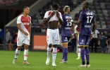 Le milieu de terrain de Monaco Youri Tielemans (g) buteur lors du match nul 1-1 à Toulouse en 5e journée de L1 le 15 septembre 2018