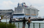 Le navire de croisière Quantum of the Seas de la Royal Carribean à quai au Marina Bay Cruise Centre à Singapour le 9 décembre 2020