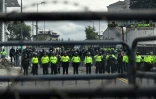 Des forces de l'ordre sont déployées  autour de l'Assemblée nationale à Quito le 25 juin 2022