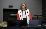 La présidente de la cour, Aude Buresi, à l'ouverture du procès de Joël Le Scouarnec au tribunal de Vannes, le 24 février 2025 dans le Morbihan