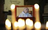 Une photographie du père Jacques Hamel, dans l'église San Luigi dei Francesi à Rome, le 17 août 2016