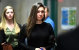 Jessica Mann, l'une des victimes présumées d'Harvey Weinstein arrive au tribunal à New York le 31 janvier 2020