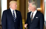 Le président américain Donald Trump et le roi Philippe de Belgique (d), le 24 mai 2017 à Bruxelles