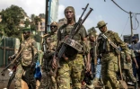 Des combattants du groupe armé M23 à Bukavu, dans l'est de la République démocratique du Congo, le 20 février 2025