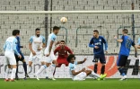 L'attaquant de Limassol Anton Maglica (N.99) a marqué deux buts à une défense marseillaise dépassée au Vélodrome, le 13 décembre 2018