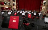A la Scala, l'orchestre a pris sa place au parterre, Ă Milan, le 7 mai 2021