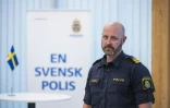 Le policier Tony Quiroga au siège de la police à Örebro, le 23 septembre 2024 en Suède