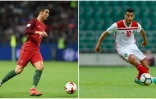 Les attaquants portugais Cristiano Ronaldo et marocain Younès Belhanda