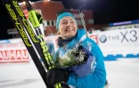 Justine Braisaz, vainqueure de l'individuel d'Ostersund (Suède), le 5 décembre 2019