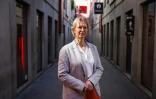 Karin Vander Elst, propriétaire de la "Villa Tinto", lieu légal pour le travail du sexe à Anvers, le 1er avril 2025 en Belgique