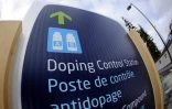 Un panneau indiquant le poste de contrôle antidopage au parc olympique de Vancouver, le 8 février 2010