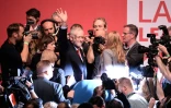 Le leader du parti travailliste britannique Jeremy Corbyn (c), le 24 septembre 2016 à Liverpool
