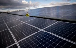 Une station de panneaux solaires, à Guignen, dans l'ouest de la France, le 8 décembre 2020