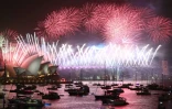 Feux d'artifice du Nouvel An Ă  Sydney le 1er janvier 2020