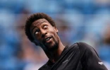 Le Français Gaël Monfils contre l'Argentin Federico Coria au 1er tour de l'Open d'Australie à Melbourne le 17 janvier