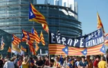 Des Catalans manifestent devant le Parlement européen, le 2 juillet 2019 à Strasbourg