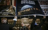 Manifestation à Athènes en Grèce le 5 mars 2025 pour demander justice après la catastrophe ferroviaire de 2023