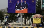 Affiche électorale du président afghan Ashraf Ghani, le 28 juillet 2019 à Kaboul