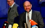 Martin Schulz, leader du SPD, arrive au siège du parti pour des discussions avec les conservateurs de la CDU/CSU, le 11 janvier 2018 à Berlin
