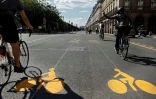 La rue de Rivoli à Paris, désormais réservée aux vélos, le 19 mai 2020
