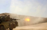 Un char de l'armée afghane pendant l'opération militaire contre les Talibans à Lashkar Gah, dans la province d'Helmand, le 9 octobre 2016 
