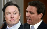 Combo photo de Elon Musk et Ron DeSantis, généré le 23 mai 2023