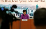 La cheffe de l'exécutif hongkongais, fidèle à Pékin, Carrie Lam, lors d'une conférence de presse le 1er juillet 2020 à Hong Kong