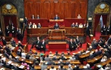 Sarkozy lors de son discours Nicolas Sarkozy devant le Parlement réuni en Congrès le 22 juin 2009 à Versailles